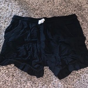 black shorts